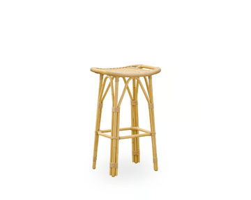 SALSA EXTERIOR - Alu-Rattan and ArtFibre high stool with footrest by Sika Design - view 2